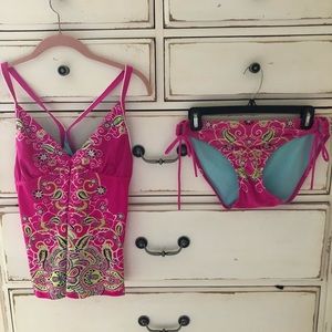 Athleta MT Two Piece Tankini Swim Set